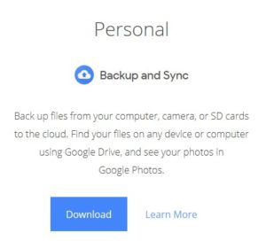 backup and sync google photos drive